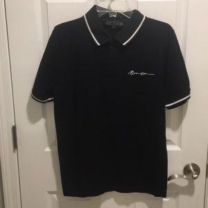 Mennace Mens Black Polo Shirt M